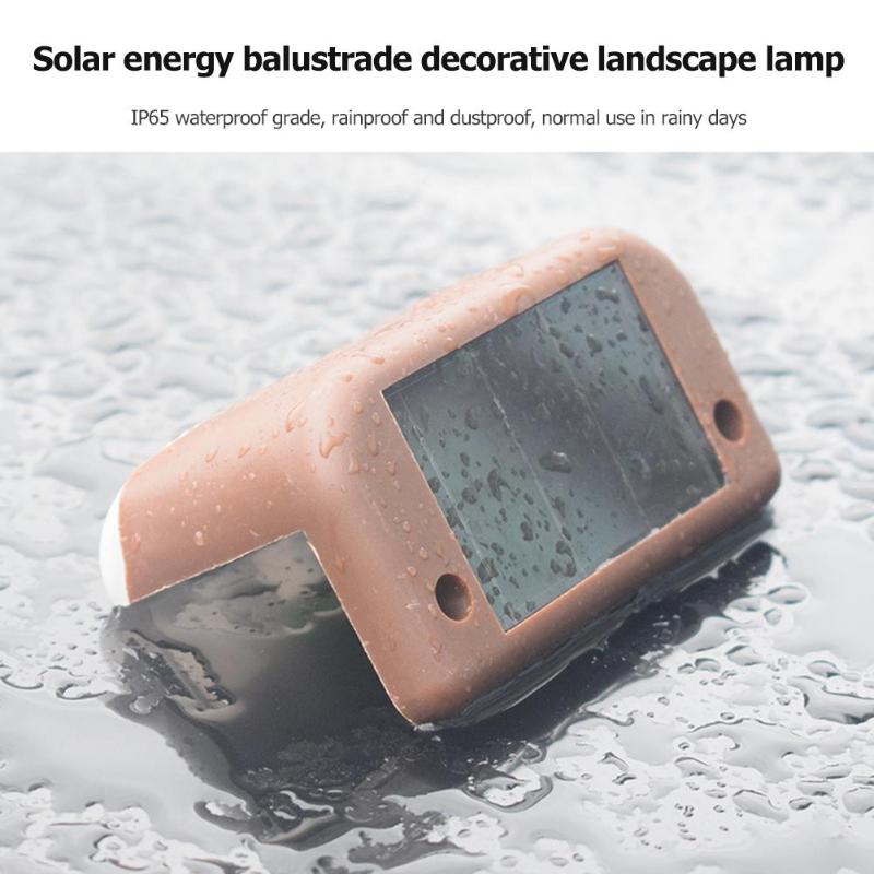 4Stck Solar- Deck Lichter Treppen Zaun LED Lampe Außen Weg Terrasse IP65 Wasserdicht Warmweiß Helle dauerhaft draussen Beleuchtung
