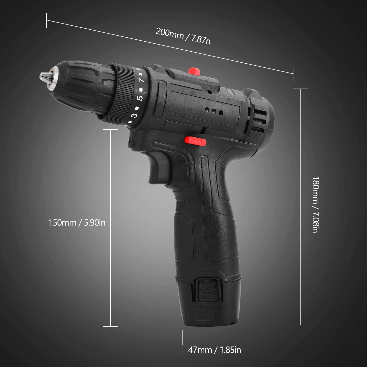 Multifunctional Cordless 12V Electric Impact Drill Power Tools High-power Rechargeable Wireless Home DIY Electric Screwdriver