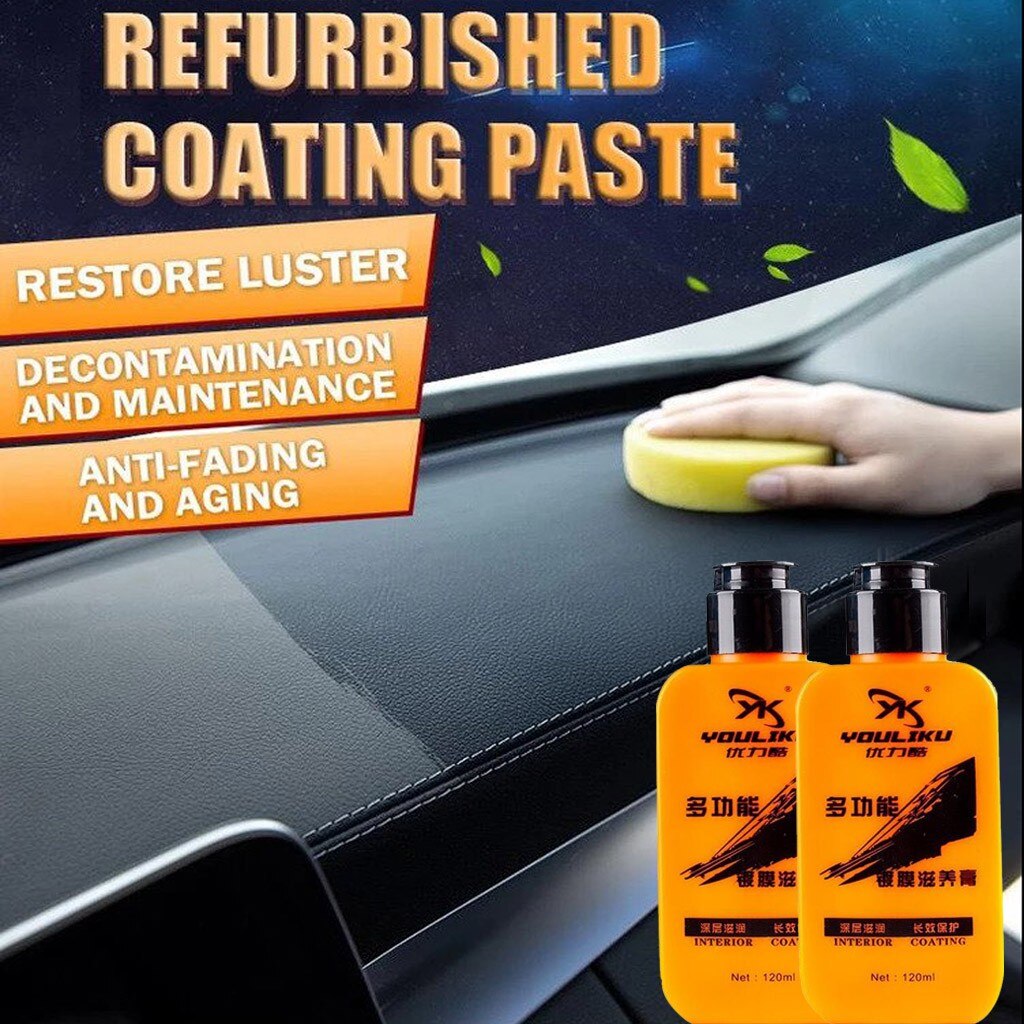 120 Ml Gerenoveerd Coating Pasta Home Gereedschap Voor Auto Lederen Gerenoveerd Onderhoud Agent Oranje Quick Offective Onderhoud Agent St