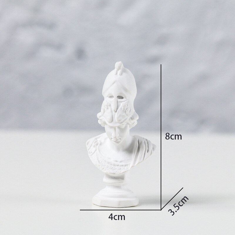 Mini berømtheder gips statue gips buste portrætter græsk mytologi skulptur tegning praksis desktop hjem ornament: Mini -5