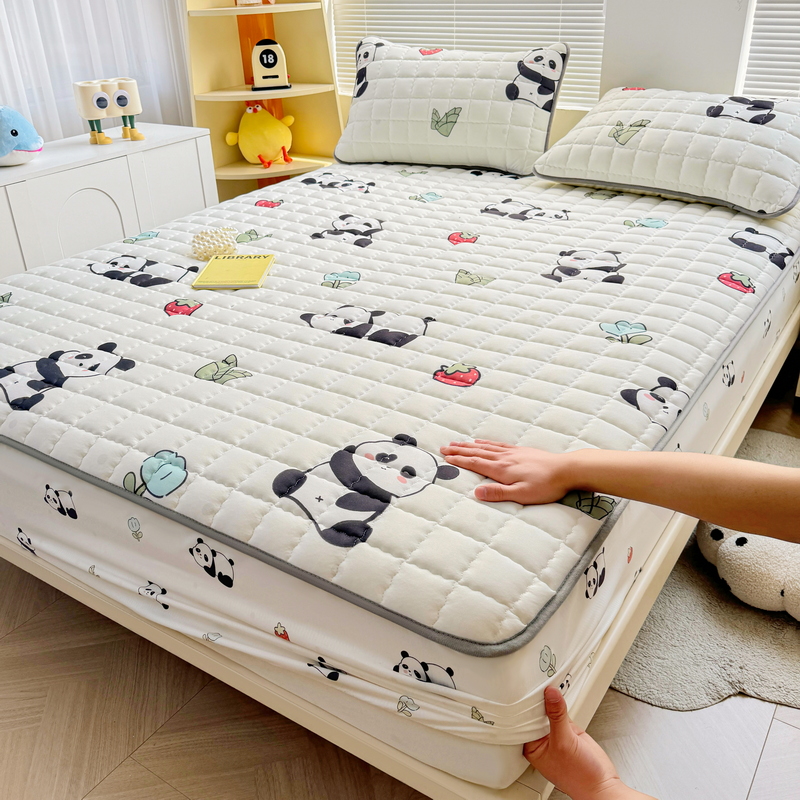 Dikke Matrashoes Cartoon Stijl Sprei Gewatteerd Bed Voor Thuis Volwassenen Kinderen Bedlinnen Fundas De Colchón (Geen Kussensloop)