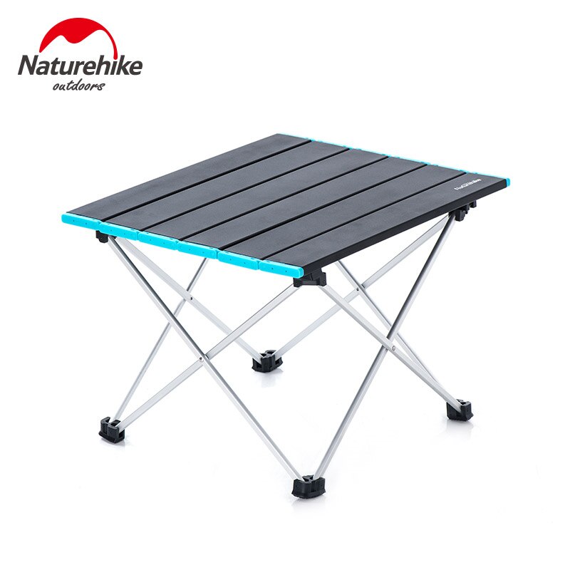Naturehike aluminiumslegeringsbord udendørs holdbart lysfoldning rustfrit stål skrivebord camping bærbart tebord 2 farver: Grå