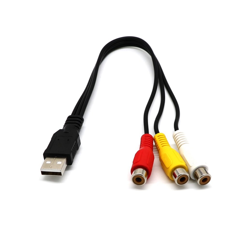 1.5M 5ft Usb Male A Naar 3 Rca Av A/V-Tv Adapter Cord Kabel Usb Naar 3RCA audio Video Kabel Voor Set-Top Box Tv Game Consoles