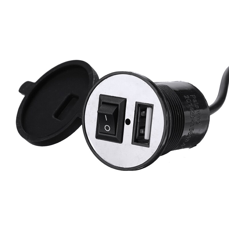 MotoCity Waterdichte Dual USB Motorfiets Oplader - 5V 3.1A Met LED Licht Voor Auto, Scooter & Boot