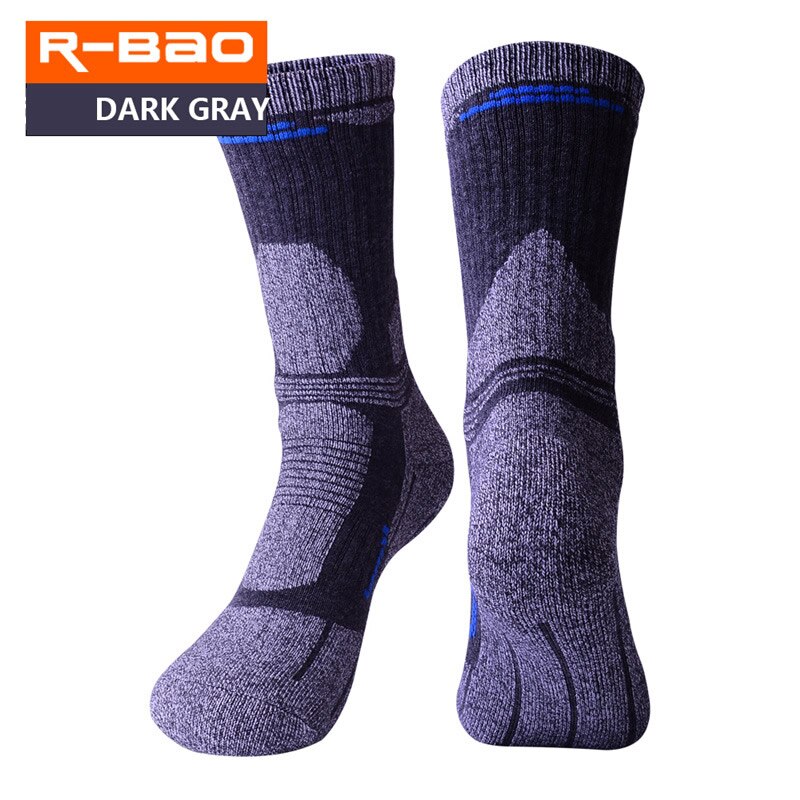 Outdoor Hiking Socks for Men Women Thickened Winter Thermal Sports Socks Moisture Absorption Climbing Skiing Anti-Slip: Gray / L(39-43)