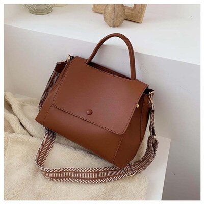 worek a główne torebki damskie torebki moda ins ultra ogień retro szerokie torby na ramię torba torebka w prostym stylu torby Crossbody: Brązowy