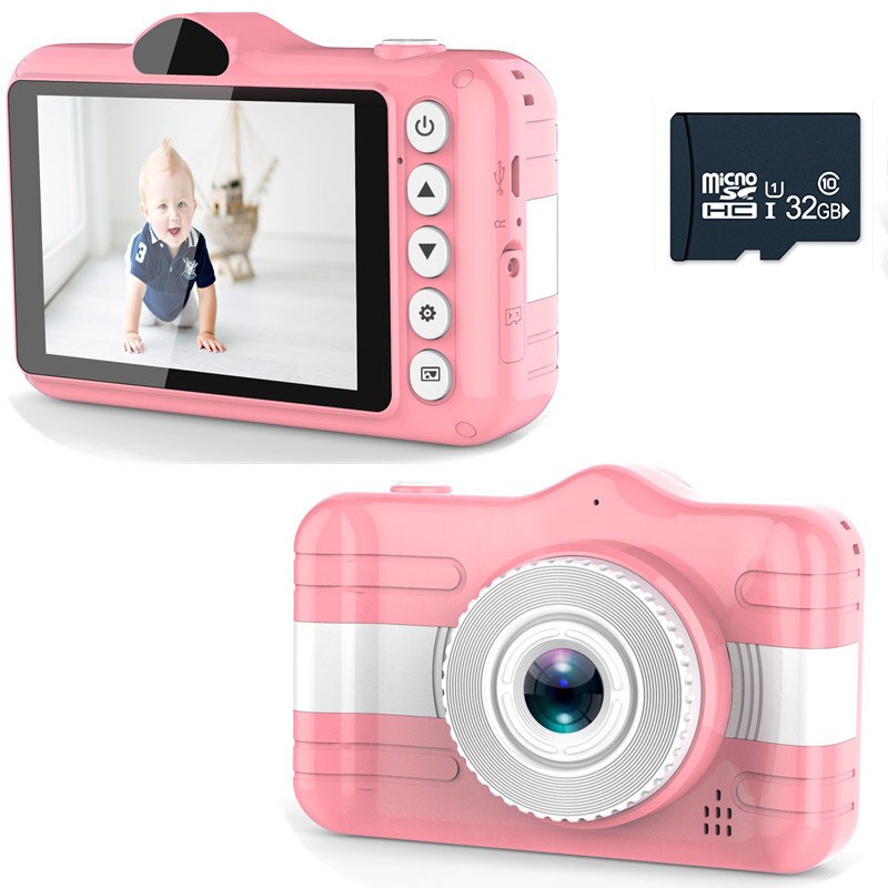 Kids Mini Camera 3.5 Inch 12MP Foto Video Digitale Camera Voor Kinderen Educatief Oplaadbare Kind Camera: Pink 32GB