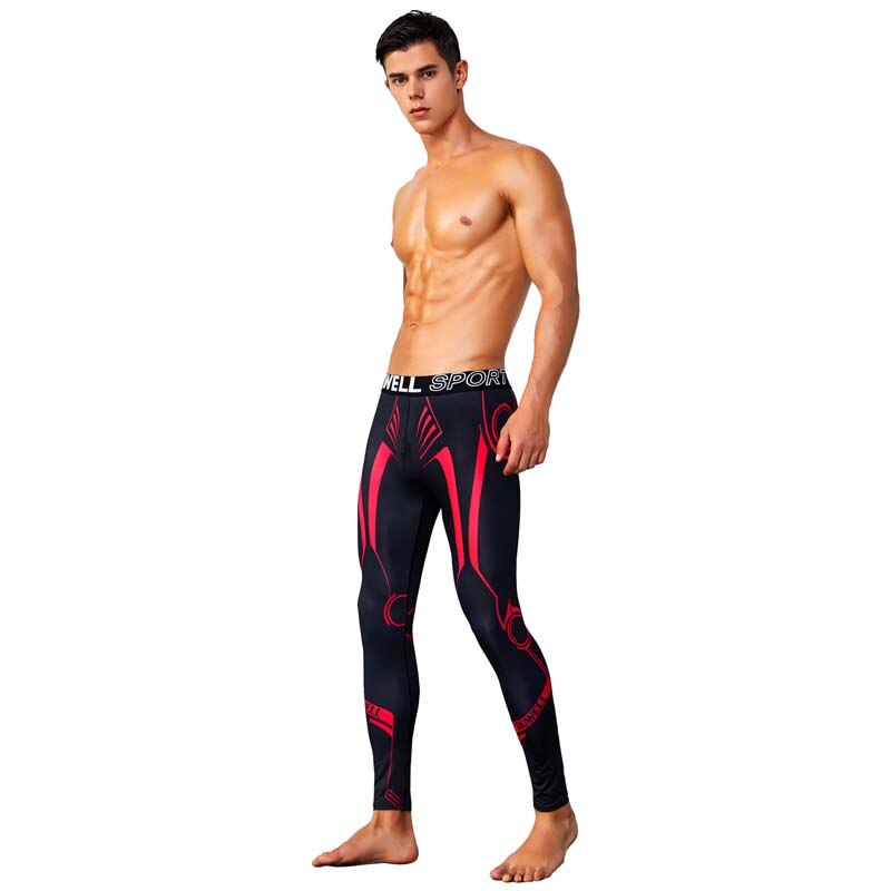 Mannen Broek Running Basketbal Joggingbroek Panty Gym Fitness Workout Sport Leggings Mannelijke Jogging Broek: Rood / XL