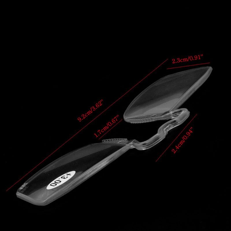 Clip Op Leesbril Oudere Spiegel Neus Clip Mini Kleine Brillen + 1.00, + 1.50, + 2.00, + 2.50, + 3.00