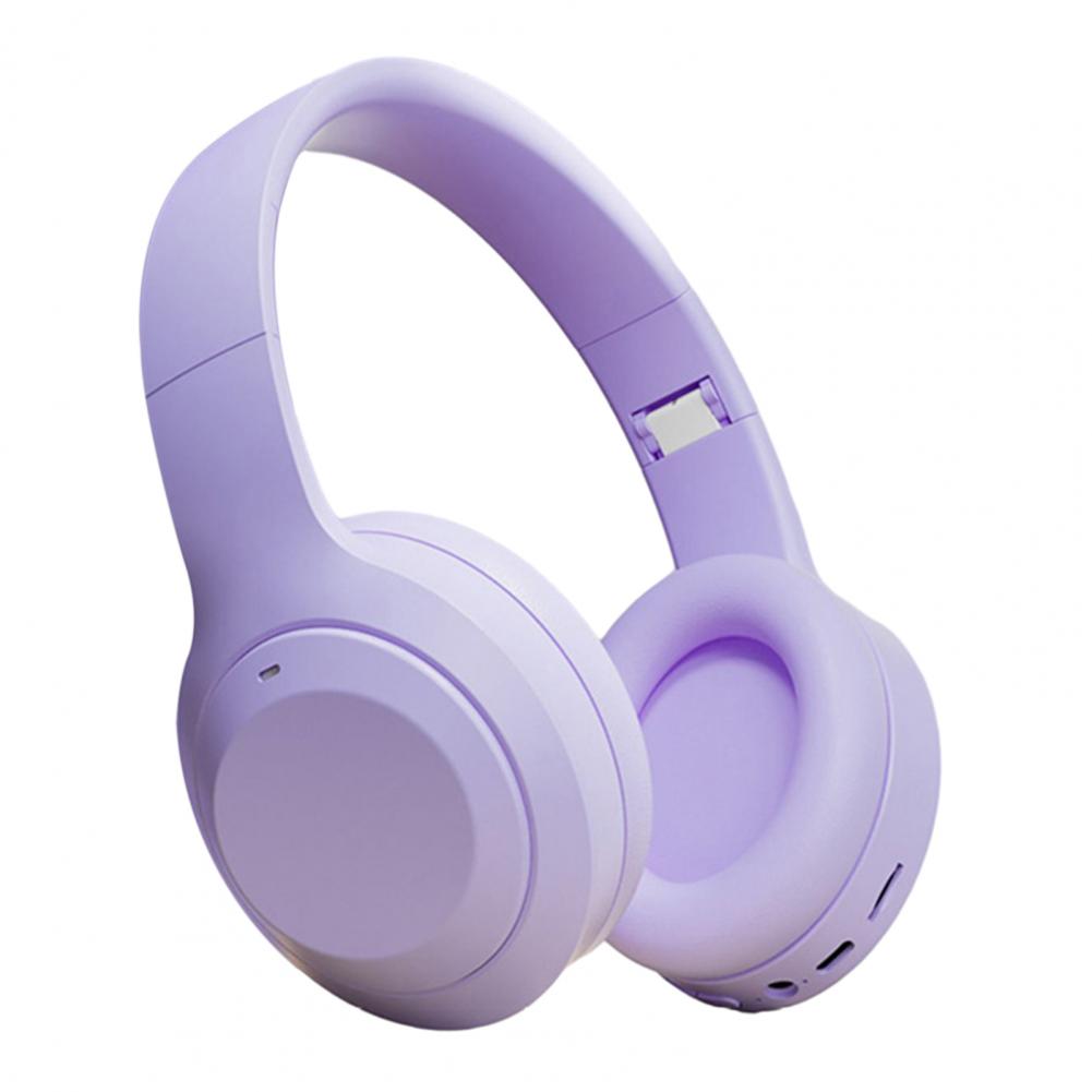 Stereo Headphones Wireless Headset Wireless Over-ear Headphones with Active Noise Cancelling Hi-res Audio for Music: WHITE