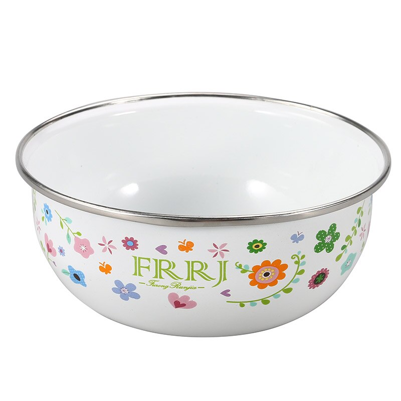 Bol para el hielo con esmalte de flores, recipiente fresco, 5 Juegos de almacenamiento de alimentos, caja de color sellado, caja de con estampado de conejos, 10-18cm