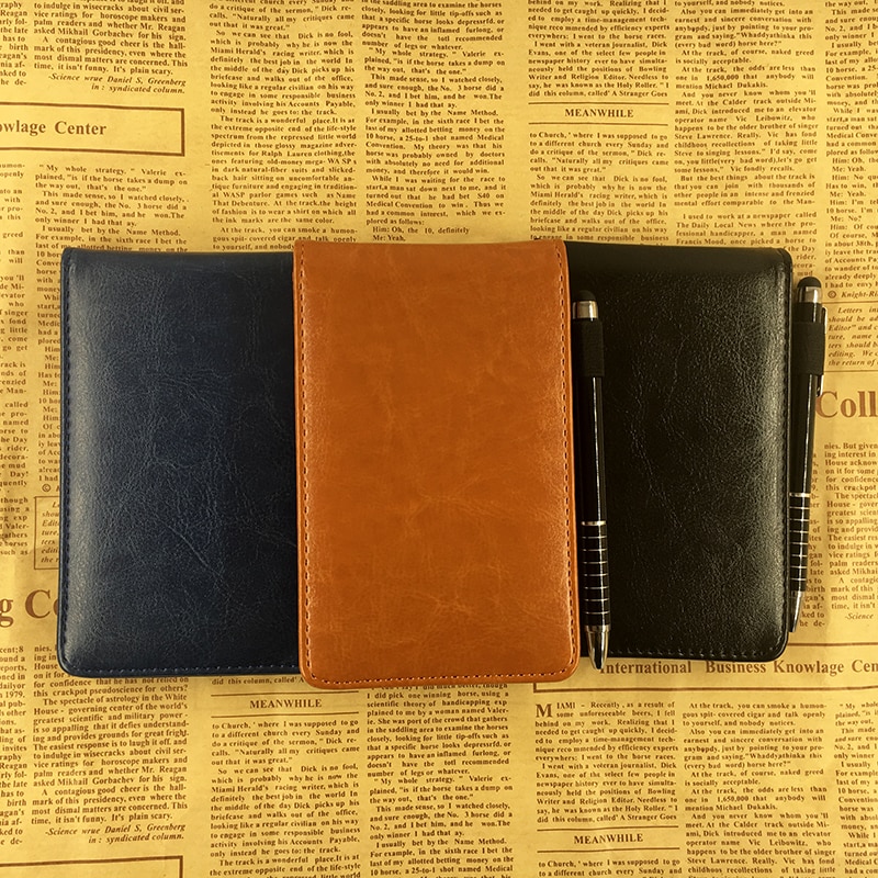 Ruize multifunktions lille notesbog  a7 planner læder lomme notesbog mini note bog med pen business office notesblok papirvarer
