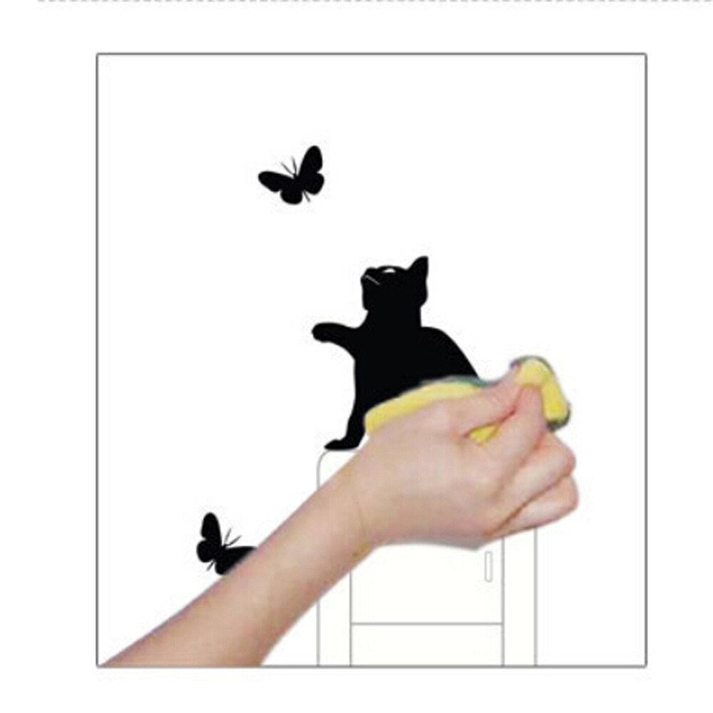 Cartoon Black kitty Switch Sticker Room Window Wall Decorating Switch Vinyl Decal Sticker Decor Cartoon diy wall stickers