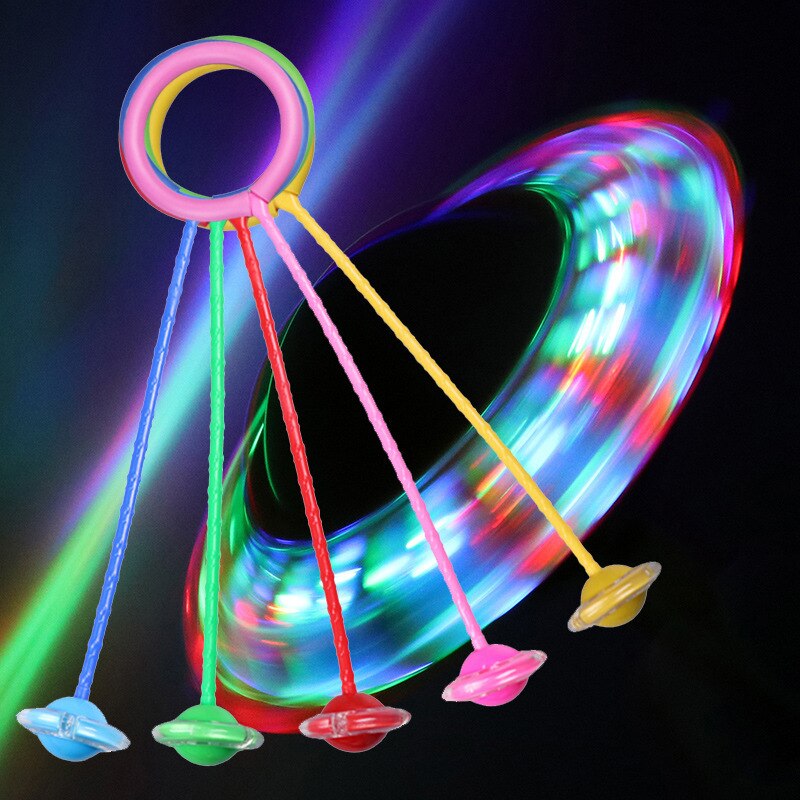 LED-Blitz Rad Überspringen Seil Einzel Fuß Springen Ball freundlicher Erwachsene ÜSpund Spielzeug Fitness glühend Sport Springseil