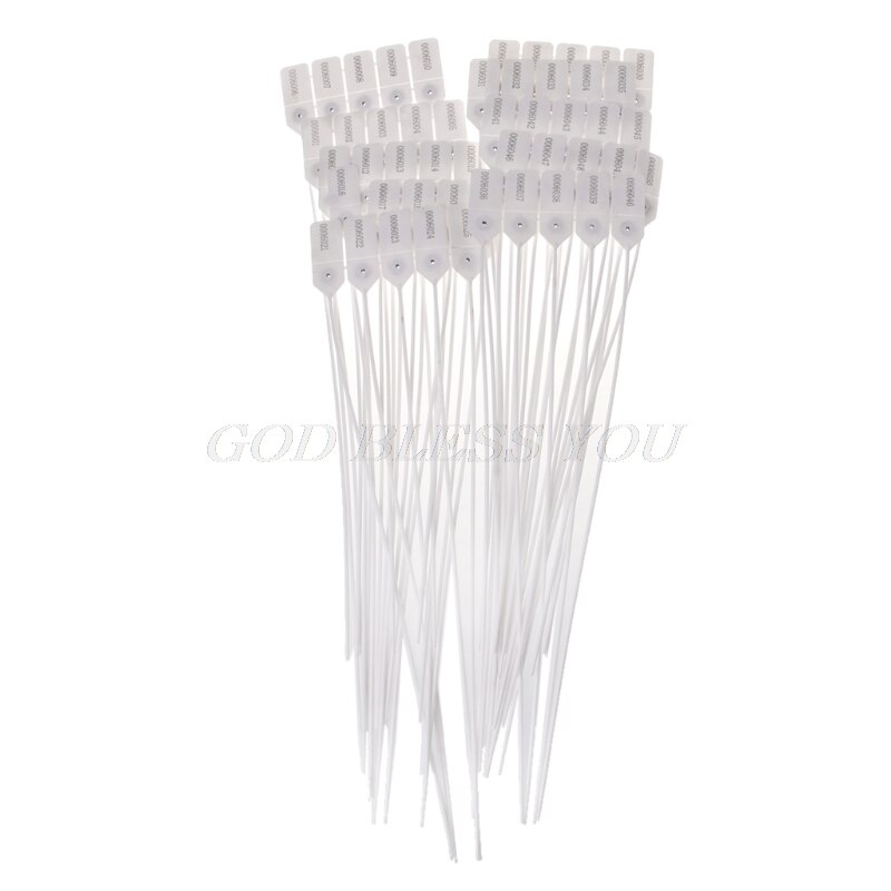 50pcs 0-50 DIY Nylon Cable Ties Tight Security Wire Logistics Self-locking Seals