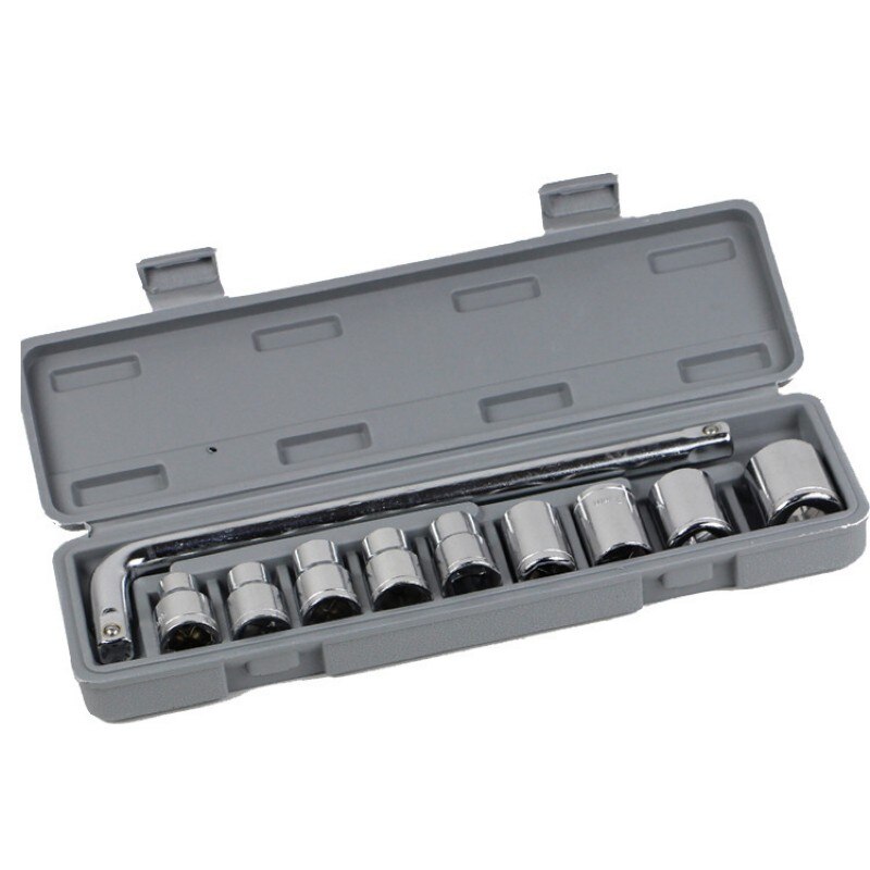 10 -delige dopsleutelset, autoreparatiegereedschapset, doppencombinatie, fietsreparatiegereedschap, dopsleutelset