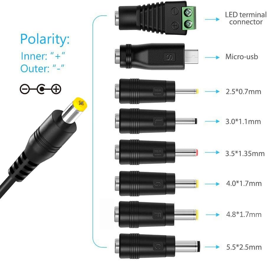 3 V/4.5 V/5 V/6 V/7.5 V/9 V/12 V 1A 12 W Multifunctionele Schakelende Voeding Verstelbare Spanning Voeding voor EU US UK AU Adapter