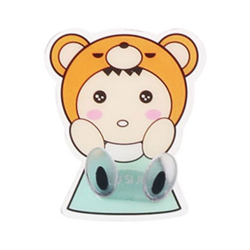 Cartoon Plug Holder Electrical Wire Organizer Storage Rack Wall Sticky Key Hook