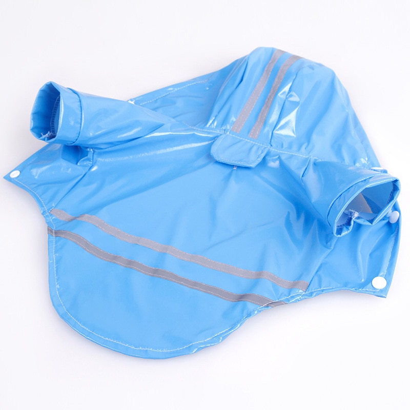 pet rain gear pu reflective lovely raincoat with suitable for labrador samoyed pug cats and dogs universal