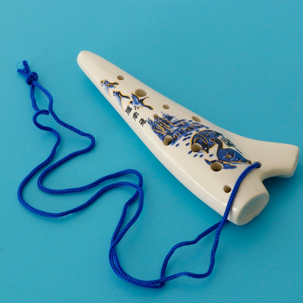 12 Holes Ceramic Ocarina Ancient Musical Instrument For Kids Adults