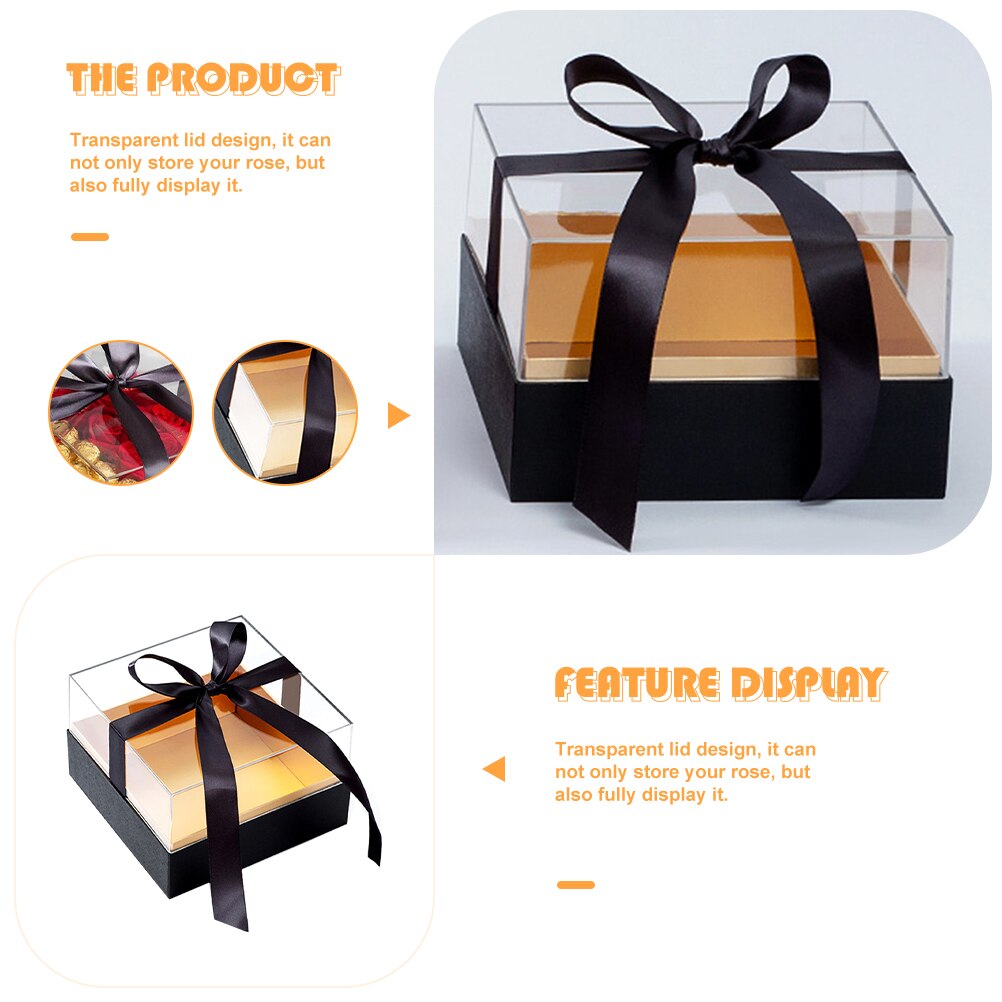 Floral Packaging Box Preserved Roses Storage Box Square Packaging Box