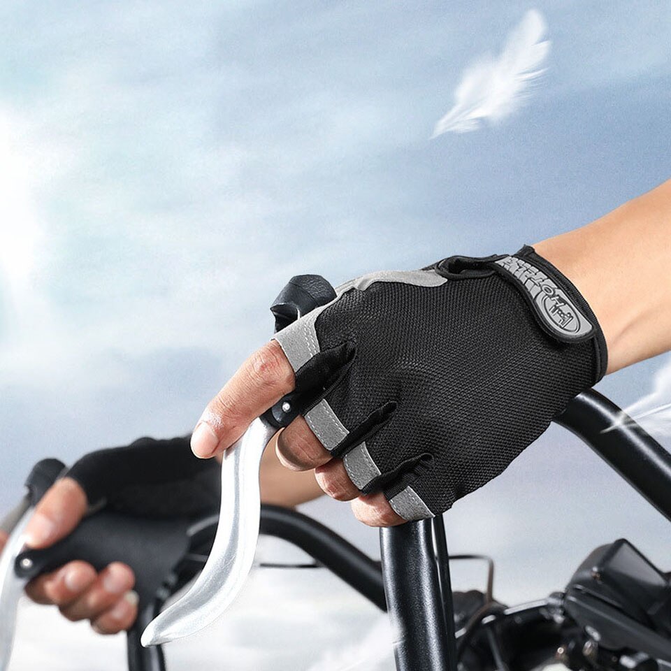 Cycling Anti-slip Anti-sweat Men Women Half Finger Gloves Breathable Anti-shock Sports Gloves MTB Bike Bicycle Glove
