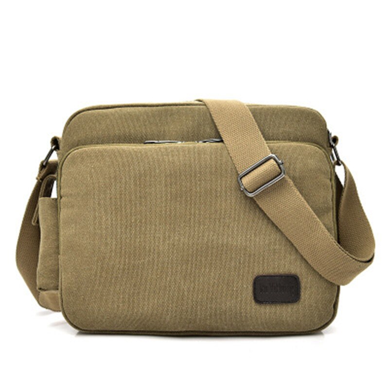 Heren canvas messenger bag vintage merk messenger schoudertas outdoor reistas unisex tas schoudertas klepzak tas