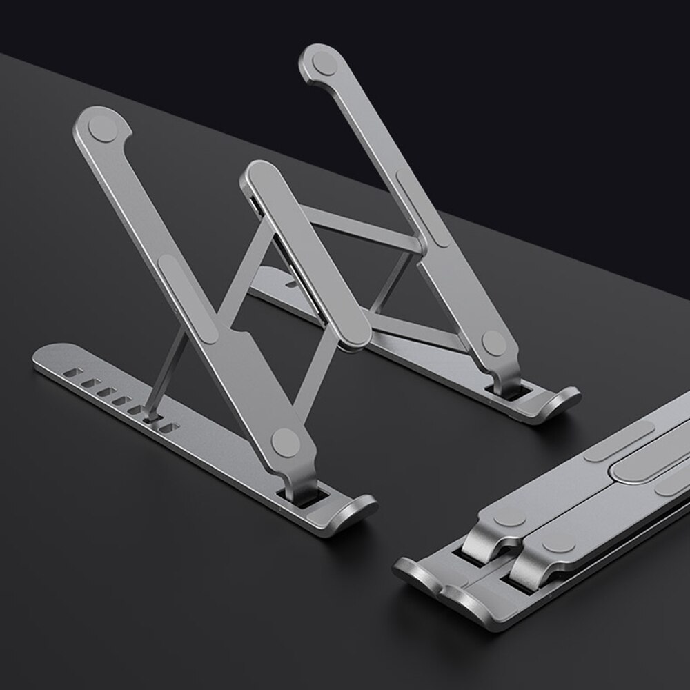 Tragbarer laptopständer aus aluminiumlegierung, faltbarer notebookständerhalter für macbook pro air, lapdesk-computer-kühlhalterung