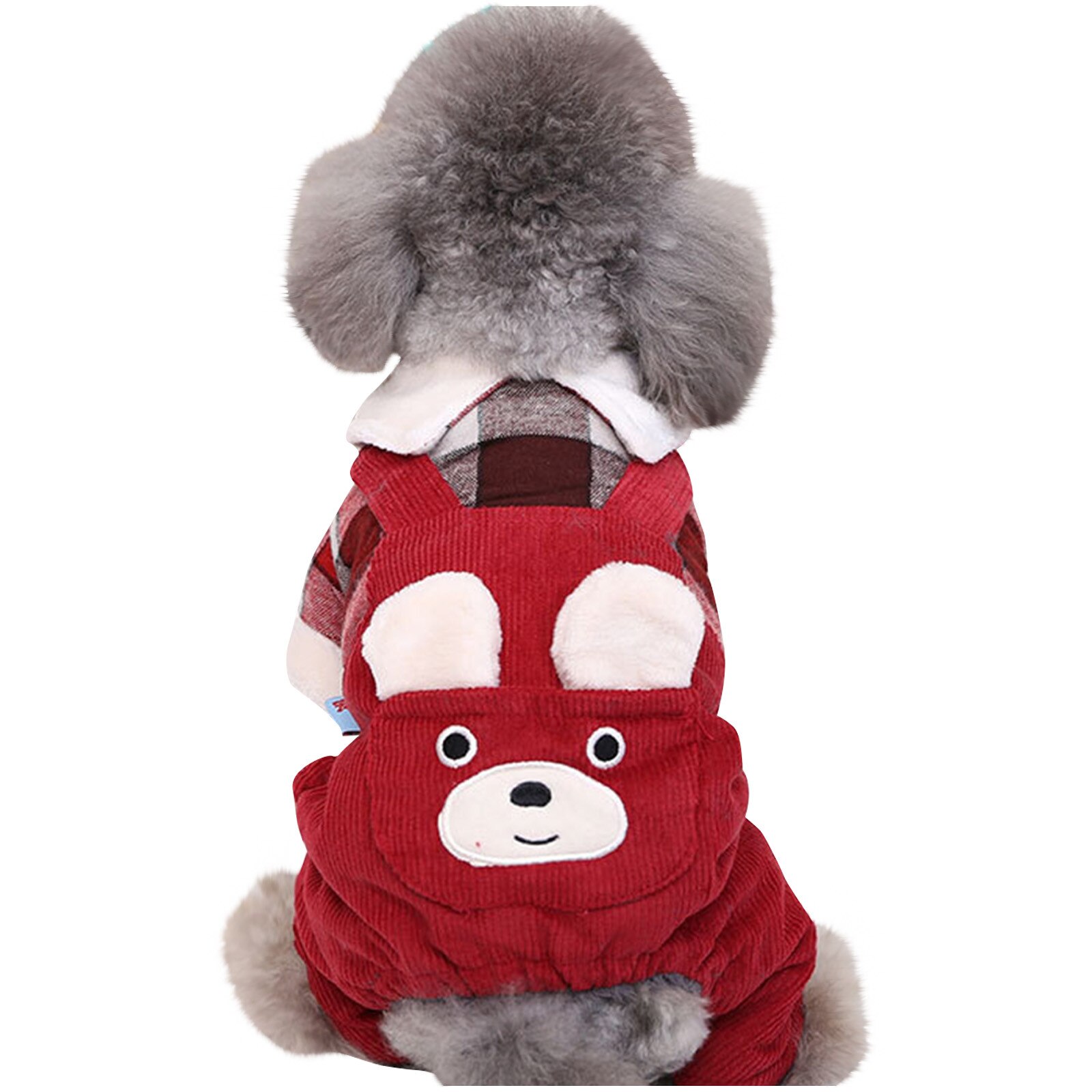 Dog Clothes Product Autumn And Winter Dog Clothing Pet Bust Back Wombat Pet Costumes For Small Dogs одежда для собак мелких: M / Red 