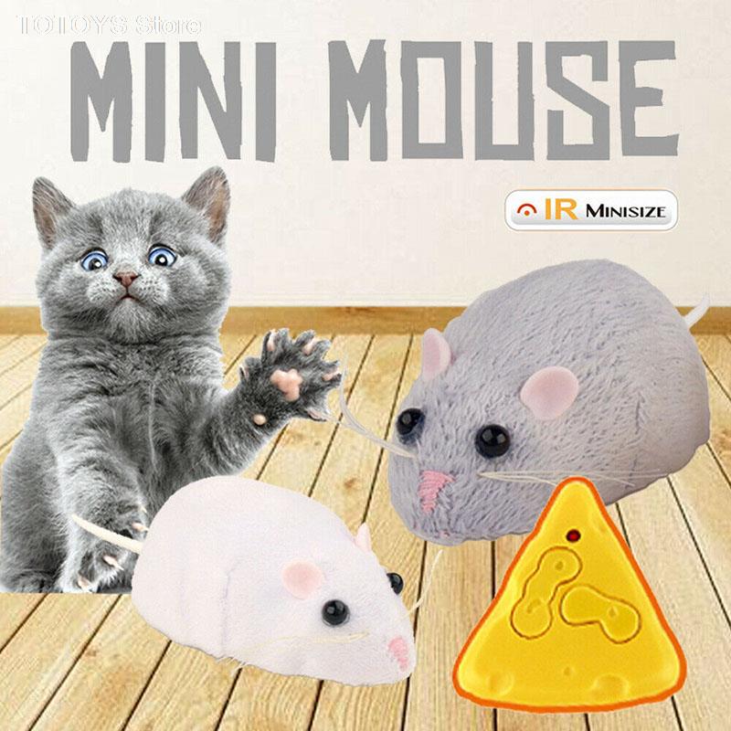 Télécommande Simulation Rat RC Souris Robot Jouet Animal Fit Cat Chien Pupply Jouer