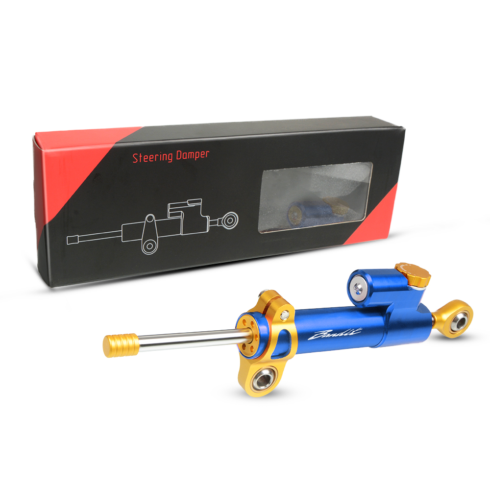 Pour SUZUKI BANDIT GSF 250 600 600S 650 650S 650N 1200 1250 Bandit universel moto CNC réglable direction amortisseur stabilisateur: Gold-Blue