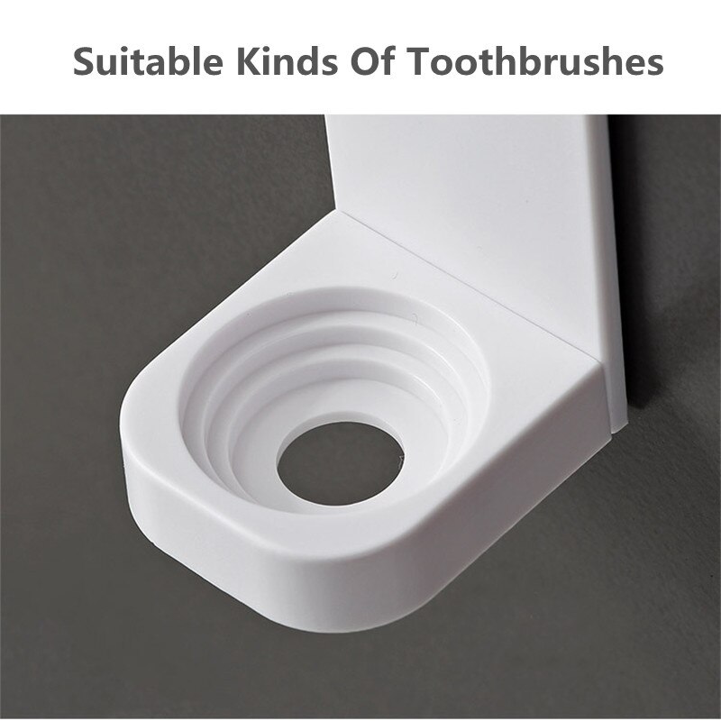 Wall-Mounted Toothbrush Stand Hanger Traceless Electric Toothbrush Holders Adults Kids Toothbrush Holder Bathroom Accessories