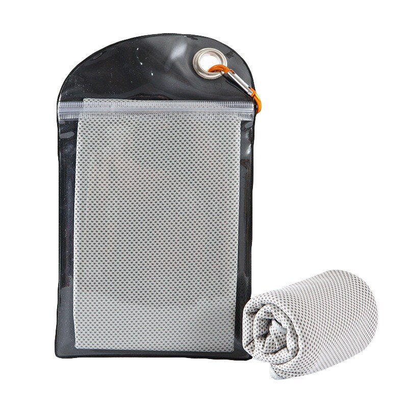 100*30cm Carabiner bag Ice Towel Utility Enduring Instant Cooling Towel Heat Relief Reusable Chill Cool Towel