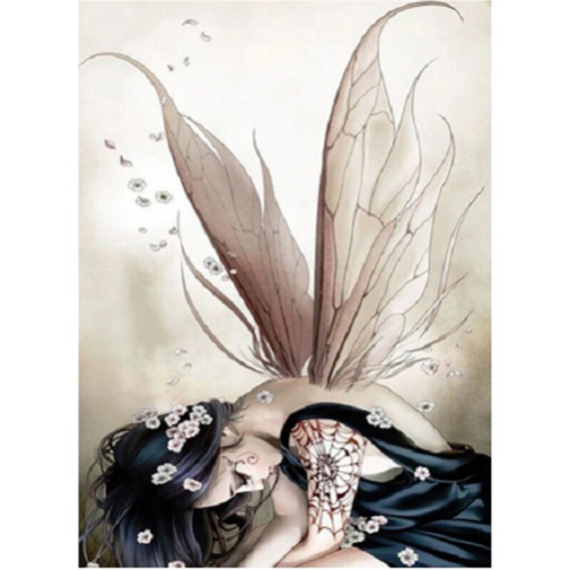 Fairy Diamond Painting Cross Stitch Canvas Portrait Artwork Handicraft 3D: Default Title