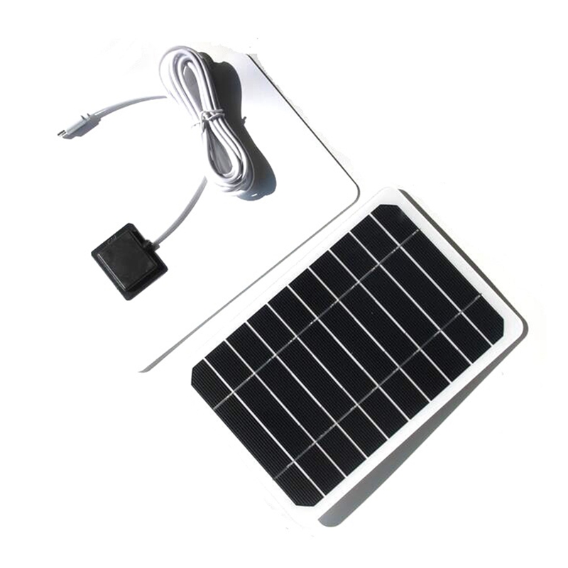 Portable Solar Charger 5W 5V Solar Panel USB Mini Port for Mobile Phone Charging Outdoor Cycling Climbing Hiking