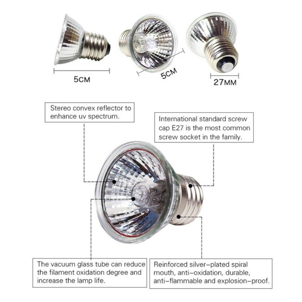 E27 UVB+UVB 3.0 Reptile Lamp Bulb Turtle Basking UV Light Bulbs Heating Lamp Amphibians Lizards Temperature Controller