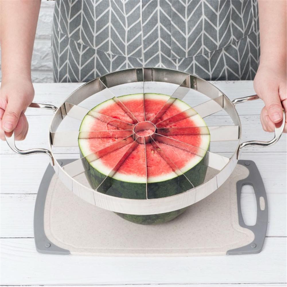 Multifunctionele Rvs Fruit Watermeloen Slicer Meloen Cutter Keuken Cutter Tool