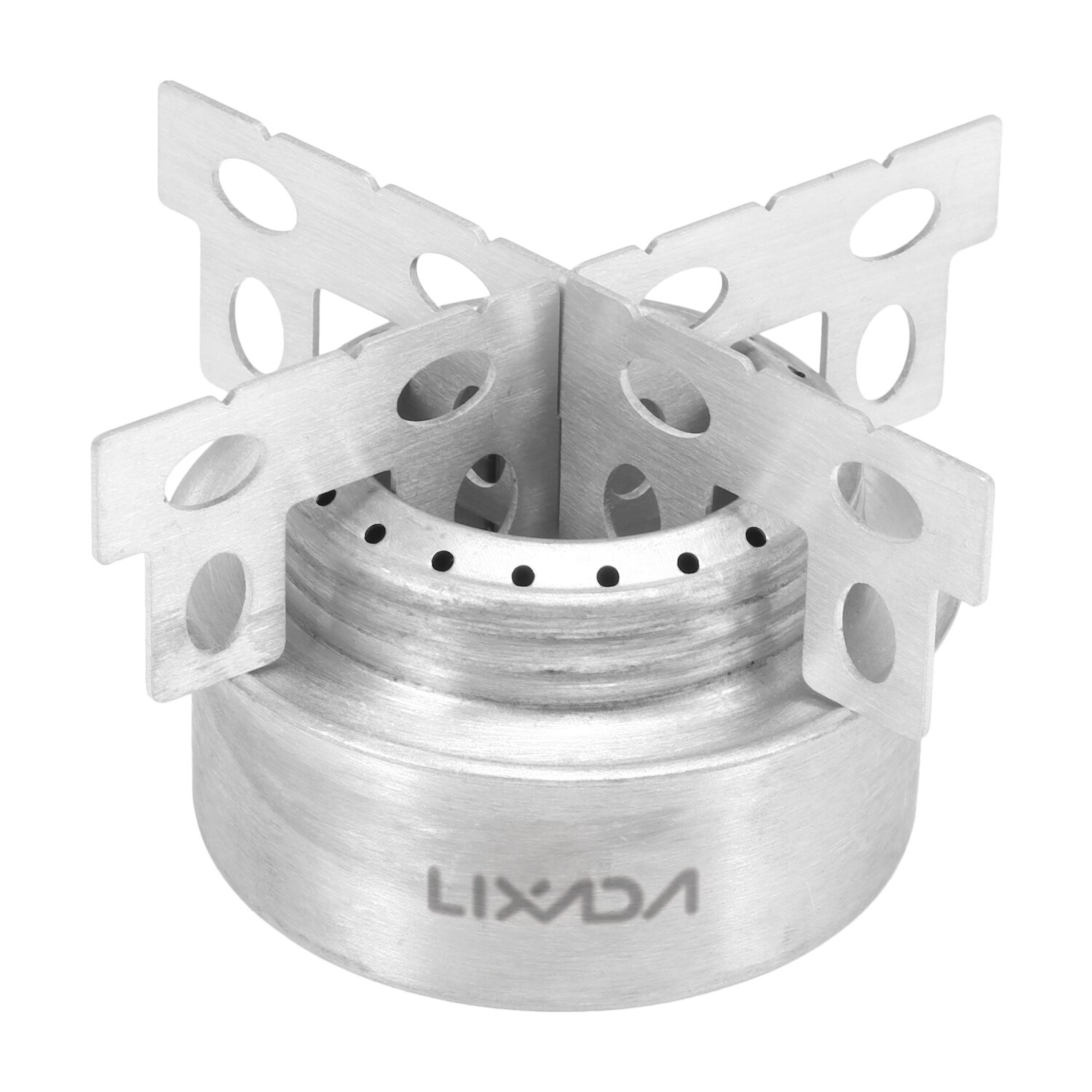Lixada Mini Alcohol Stove Outdoor Portable Camping Stove with Cross Stand Stove Rack Support Stand Camping Cooking Picnic Stove