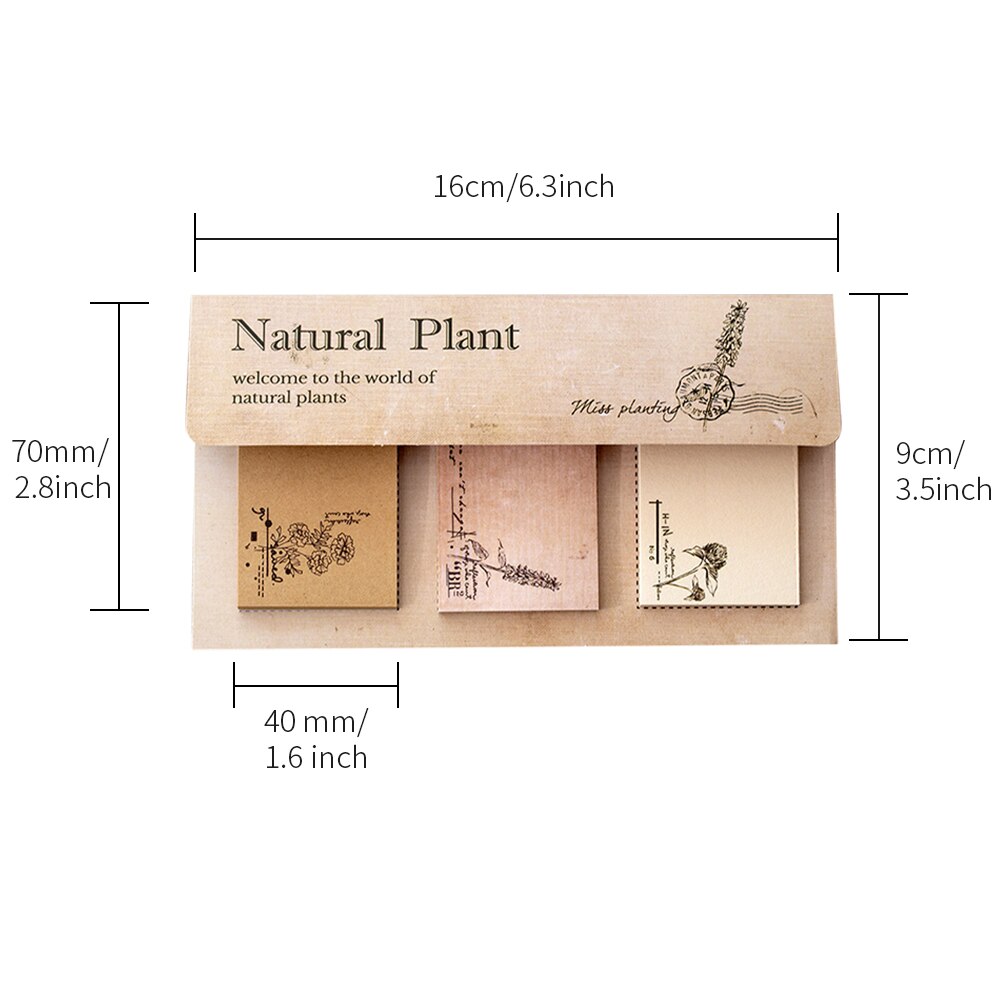 60 Stks/set Notitieblok Dagboek Planner Memo Student Sticker Briefpapier Notitieblok Dagboek Planner Vintage Planten Memo Papier