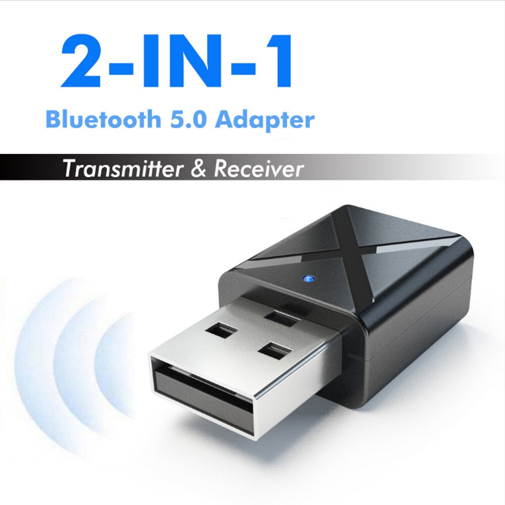 2 In 1 Usb 3.5Mm Bluetooth 5.0 Adapter Ontvanger Draadloze Bluethooth Dongle Muziek Mini Bluthooth Zender Voor Pc Computer