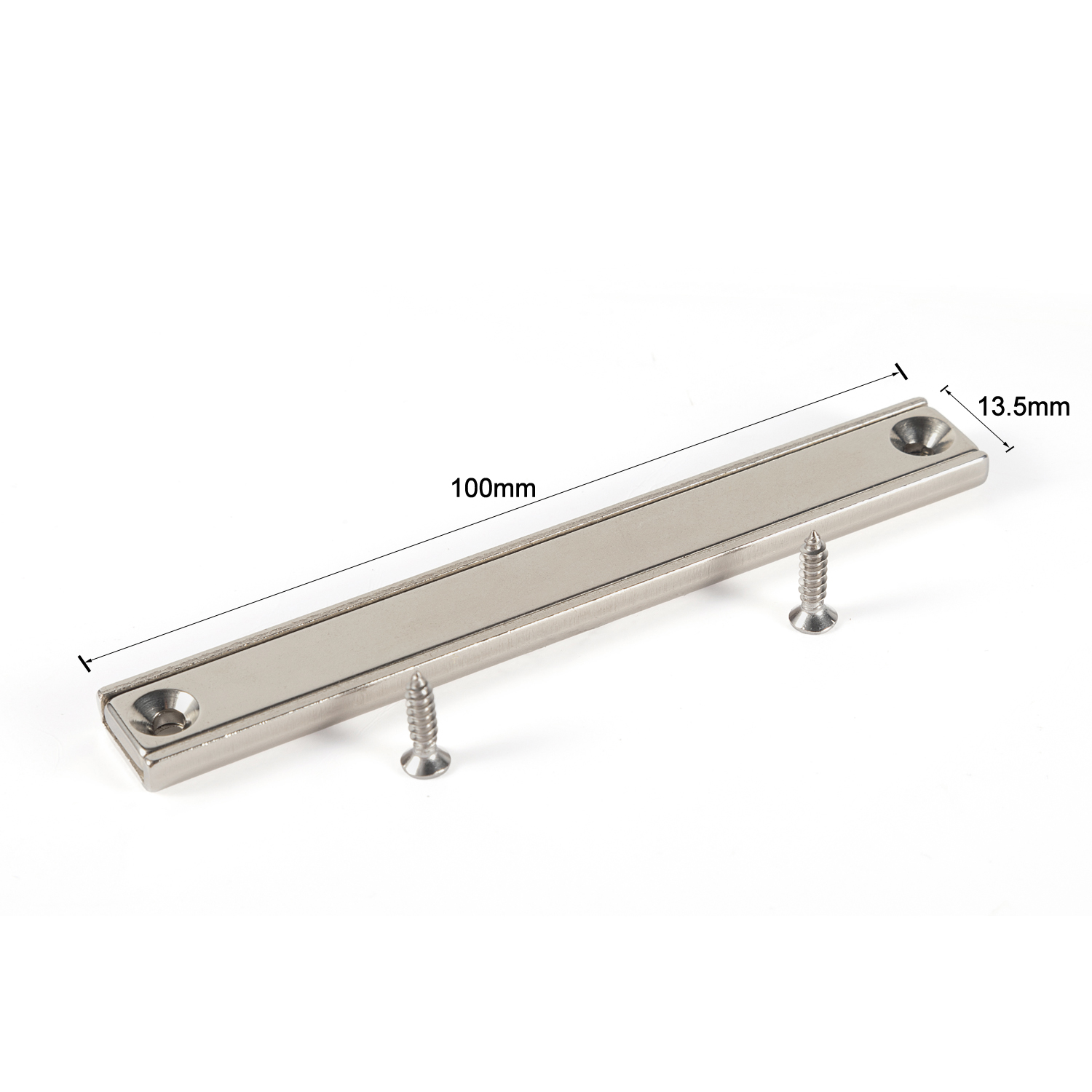 L40-L120mm Strong Magnet Magnetic Holder Square Rectangle Pot Magnets with Screws for DIY Projects, Science & Office Fridge: Light Grey