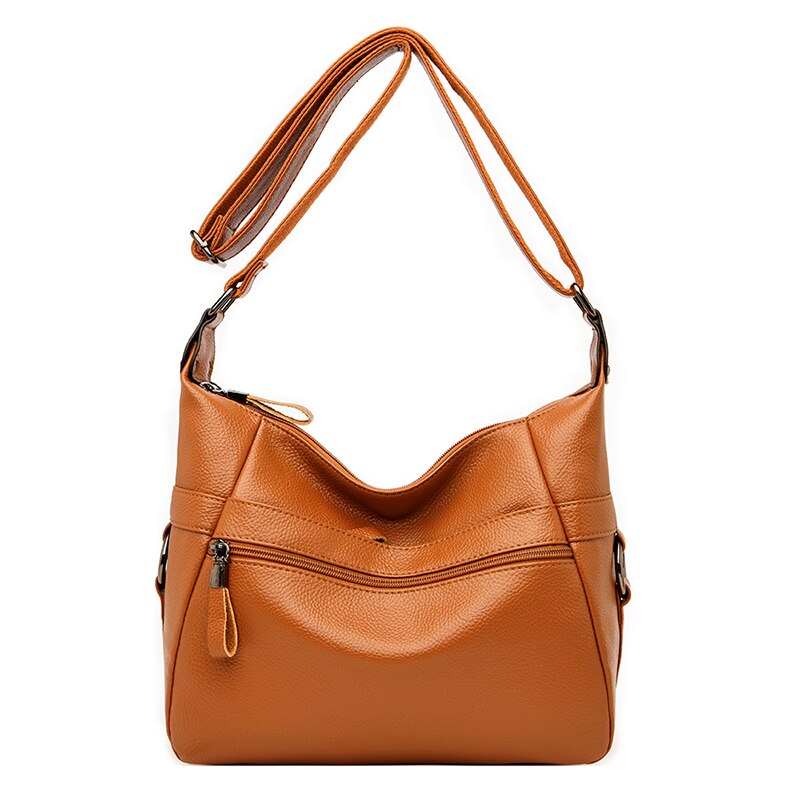 Zomer dames schoudertassen leren handtassen dames schouder crossbody tassen voor vrouwen tote bag tas: Geel