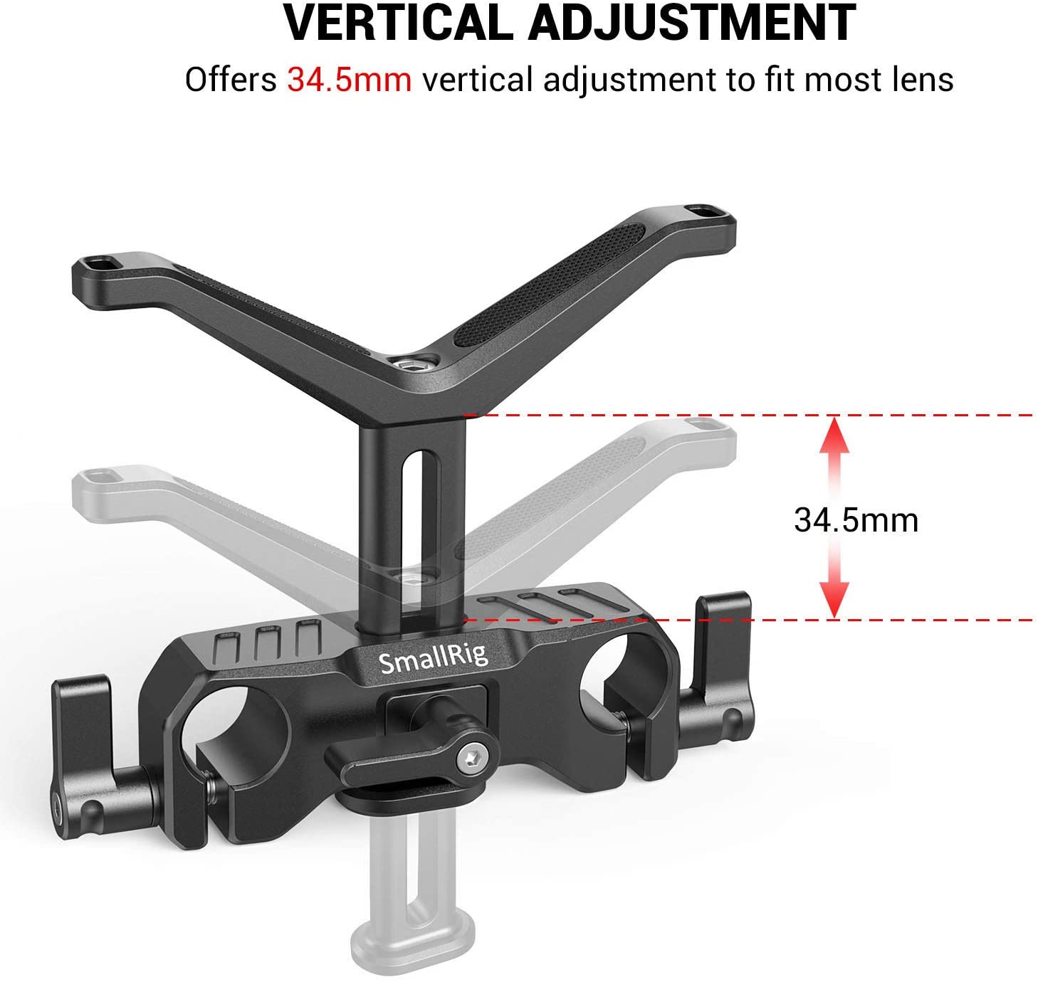 SmallRig 15mm LWS supporto obiettivo universale con morsetto asta 15mm per obiettivo fotocamera staffa a forma di Y supporto obiettivo rig -2680