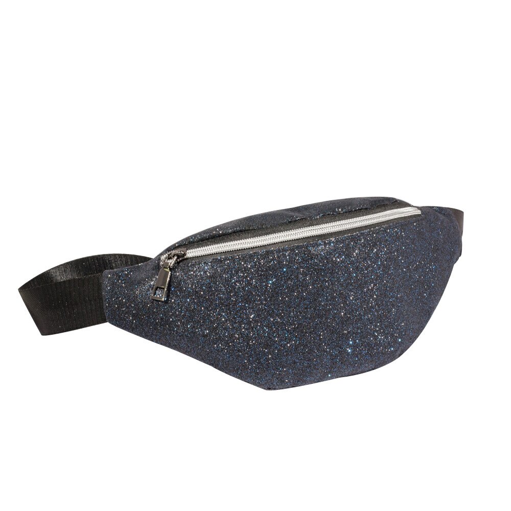 Mode Vrouwen Bling Pailletten Schoudertas Messenger Bag Borst Bag: Blauw