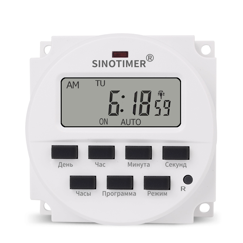 110 vac 1 sekunds intervall 7 dager ukentlig programmerbar digital elektronisk lampe andre kontroll timerbryter: Tm618sh-1 tidtaker