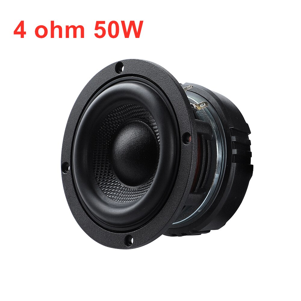 AIYIMA-altavoz Subwoofer de 4,5 pulgadas, Hifi, 4/8 Ohm, 50W, fibra de vidrio, para lavabo, graves profundos, altavoz magnético grande, 1 ud.: 4 ohm Speaker