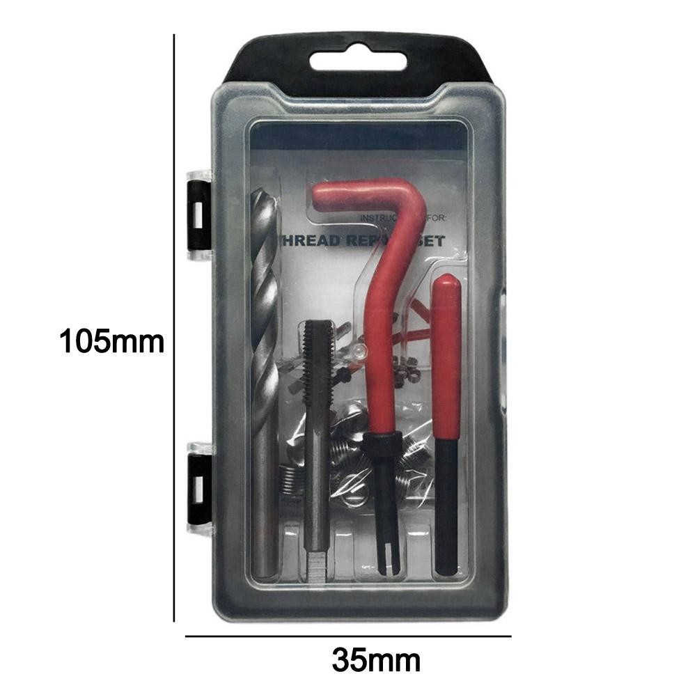 15pcs Helicoil Thread Repair Kit M10x1.0/M10x1.25 with10 Wire Thread Inserts Vehicle Maintenance Tire Repair Tools