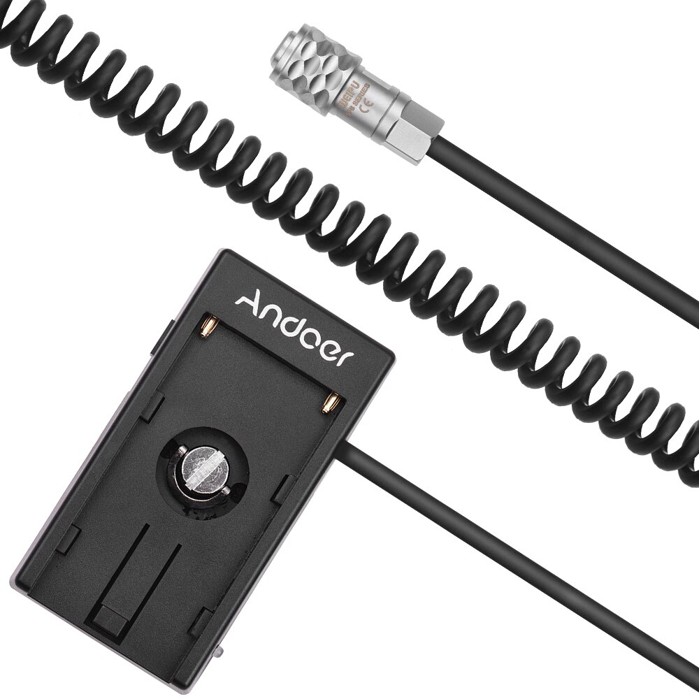 Andoer Blackmagic Cinema Camera Bmpcc 4K Voeding Mount Plaat Adapter Met Lente Kabel Voor Sony NP-F970 F750 F550 batterij