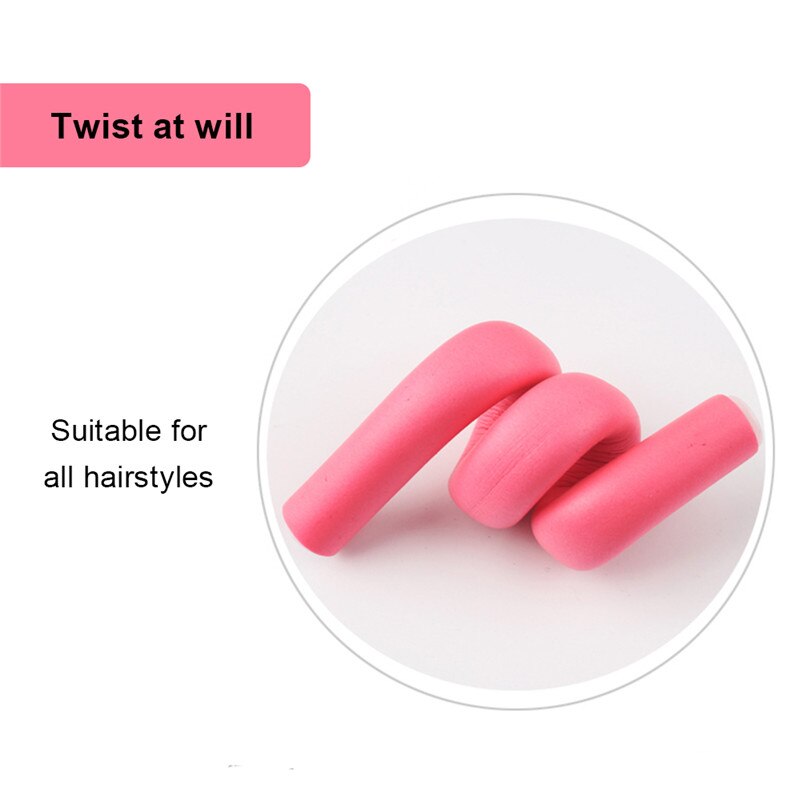 10PCS/SET Hair Curler Roller Curl Hair Bendy Rollers DIY Magic Hair Curlers Tool Styling Rollers Pearl Cotton Hair Curling