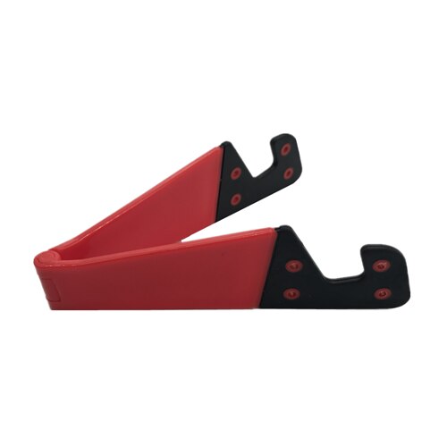 Bsliufang universal v-em forma de suporte do telefone celular móvel para smartphone & tablet ajustável plástico dobrável suporte portátil: red
